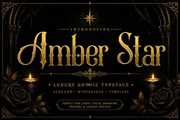 Amber Star: A Font That Marries Vintage Charm with Modern Elegance