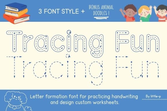 Tracing Fun: A Creative Font for Early Learners
