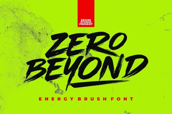 Zero Beyond: The High-Energy Brush Font for Unstoppable Design